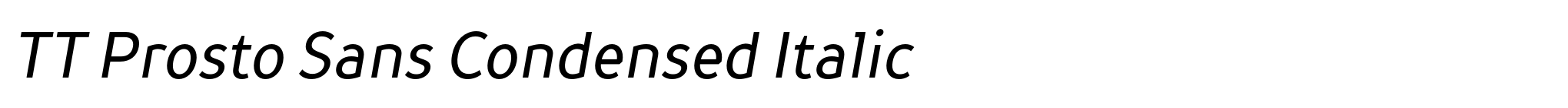 TT Prosto Sans Condensed Italic image